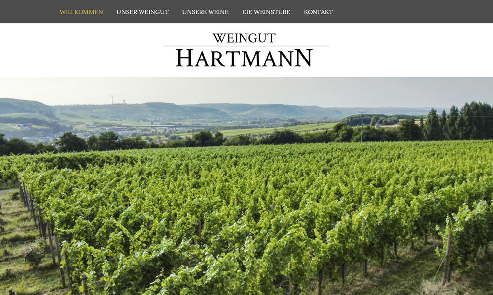 Referenz: Website weingut-hartmann.de
